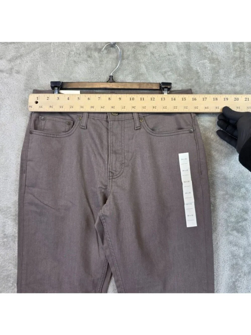 Banana Republic Travel Athletic Jeans Mens 30x30 Brown Stretch Taper Denim